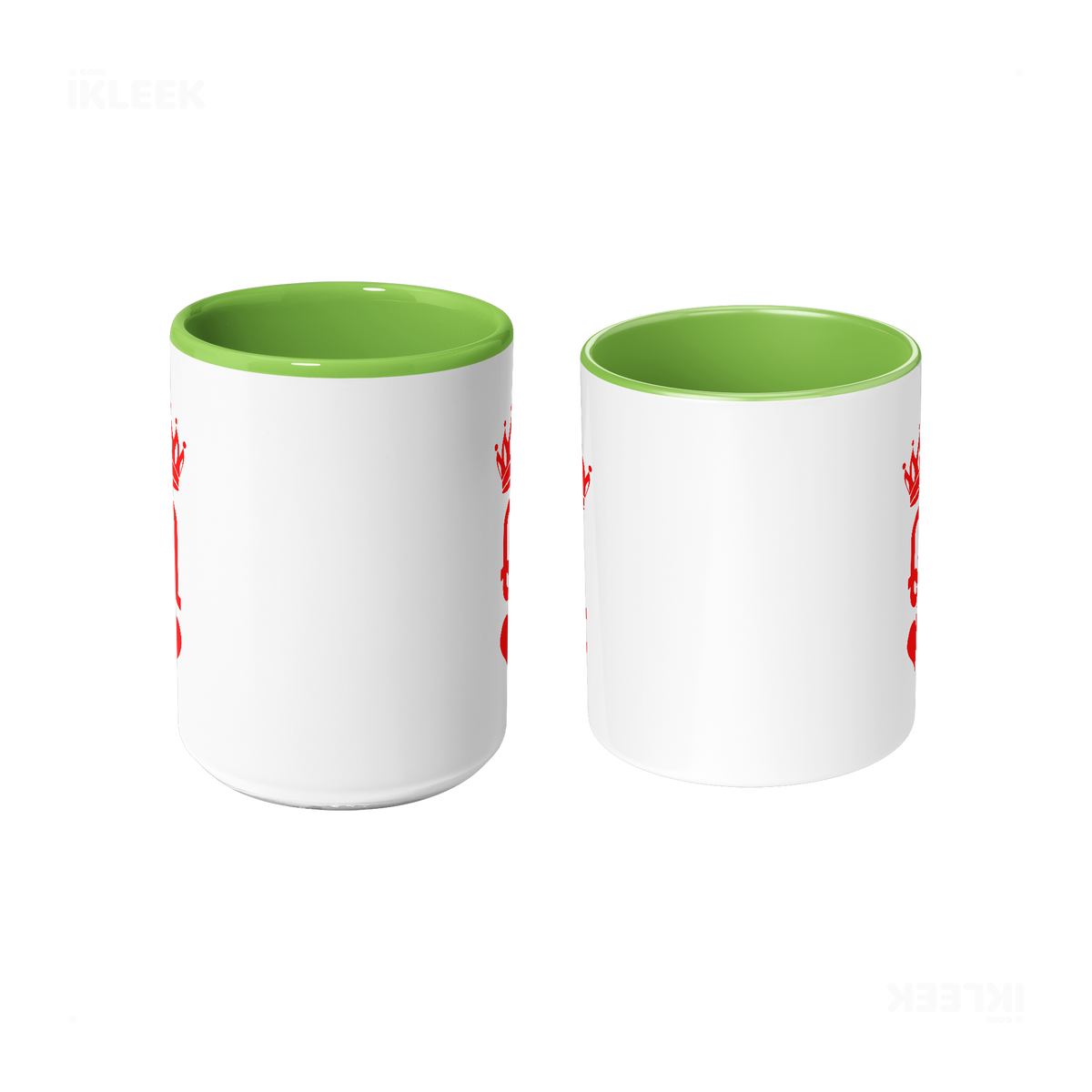 QueenOfHearts Ceramic Mug 09 White Lightgreen