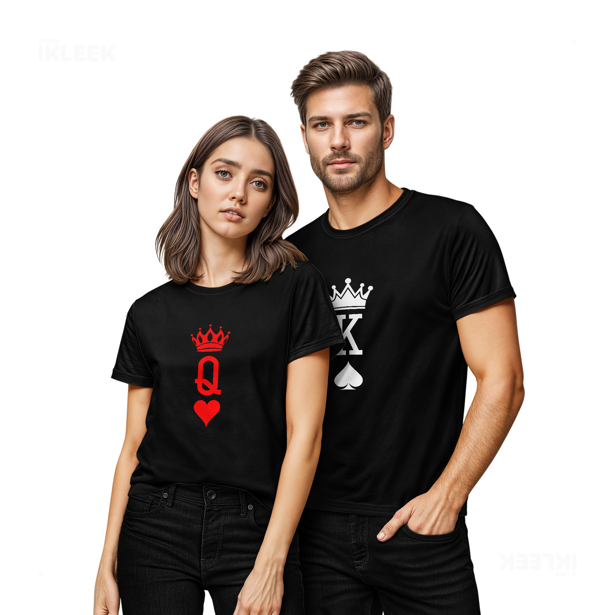 QueenOfHearts Couple T Shirt 02 Black