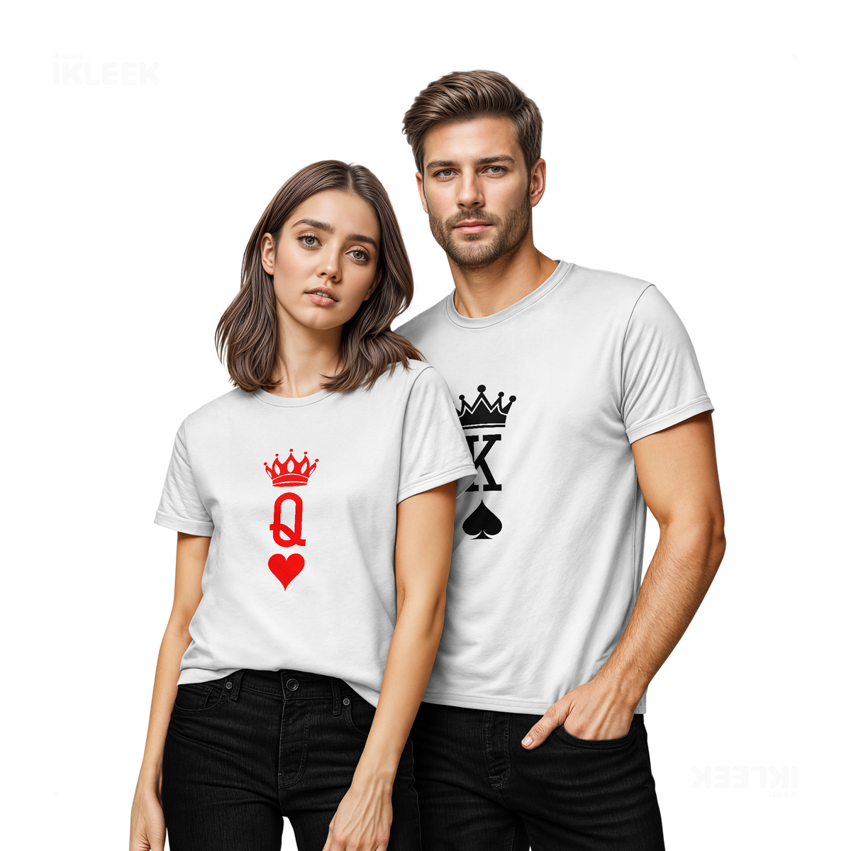 QueenOfHearts Couple T Shirt 02 White