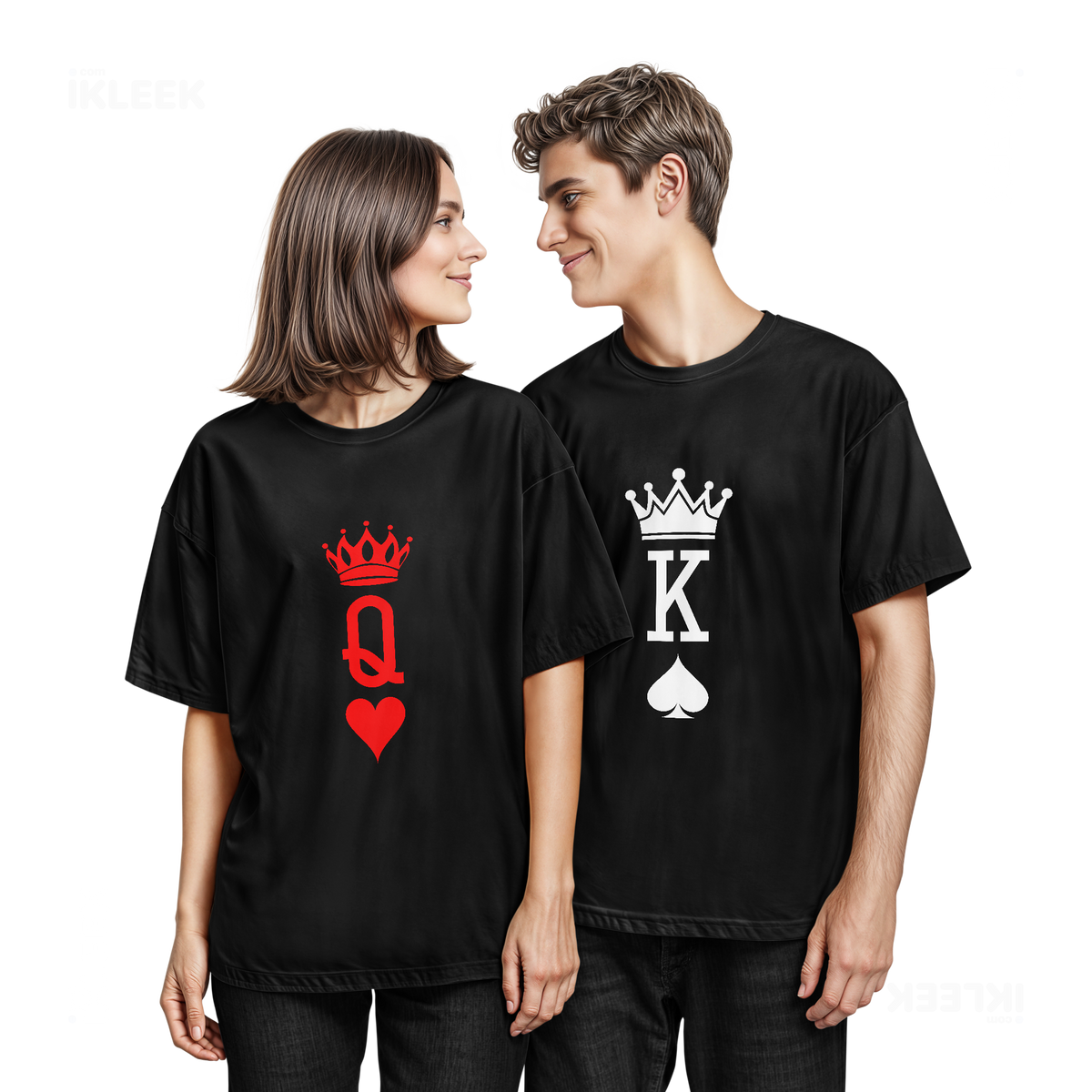 QueenOfHearts Couple T Shirt 05 Black