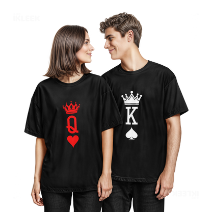 QueenOfHearts Couple T Shirt 05 Black
