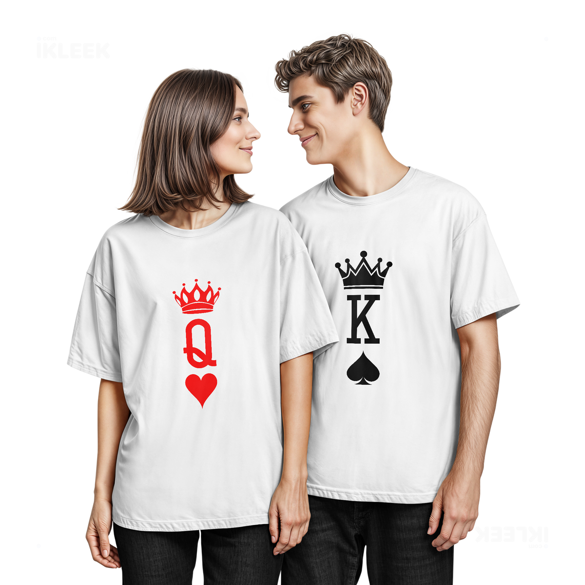 QueenOfHearts Couple T Shirt 05 White