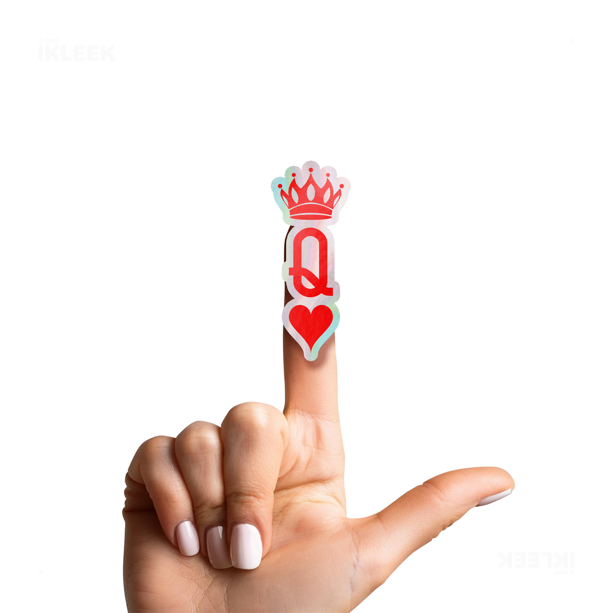 QueenOfHearts Die Cut Holographic Sticker 02