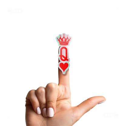 QueenOfHearts Die Cut Holographic Sticker 02