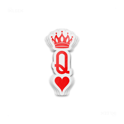 QueenOfHearts Die Cut Outdoor Sticker 01 Clear