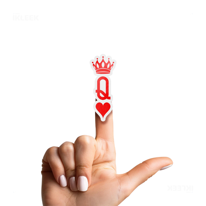 QueenOfHearts Die Cut Outdoor Sticker 02 Clear