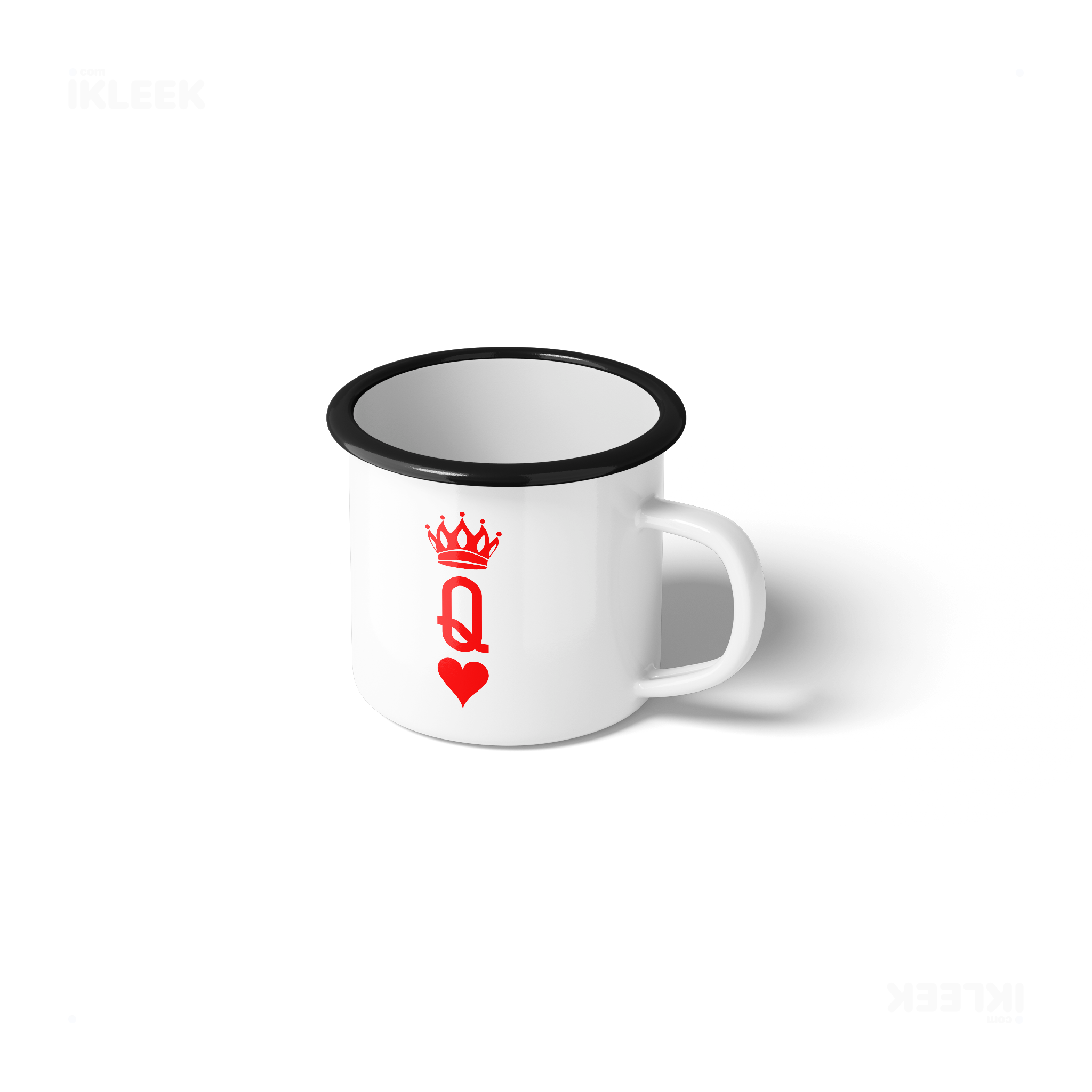 QueenOfHearts Enamel Camping Mug 01