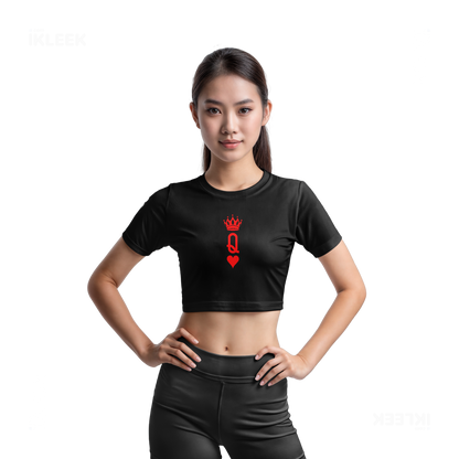 QueenOfHearts Fitted Crop Top 03 Black