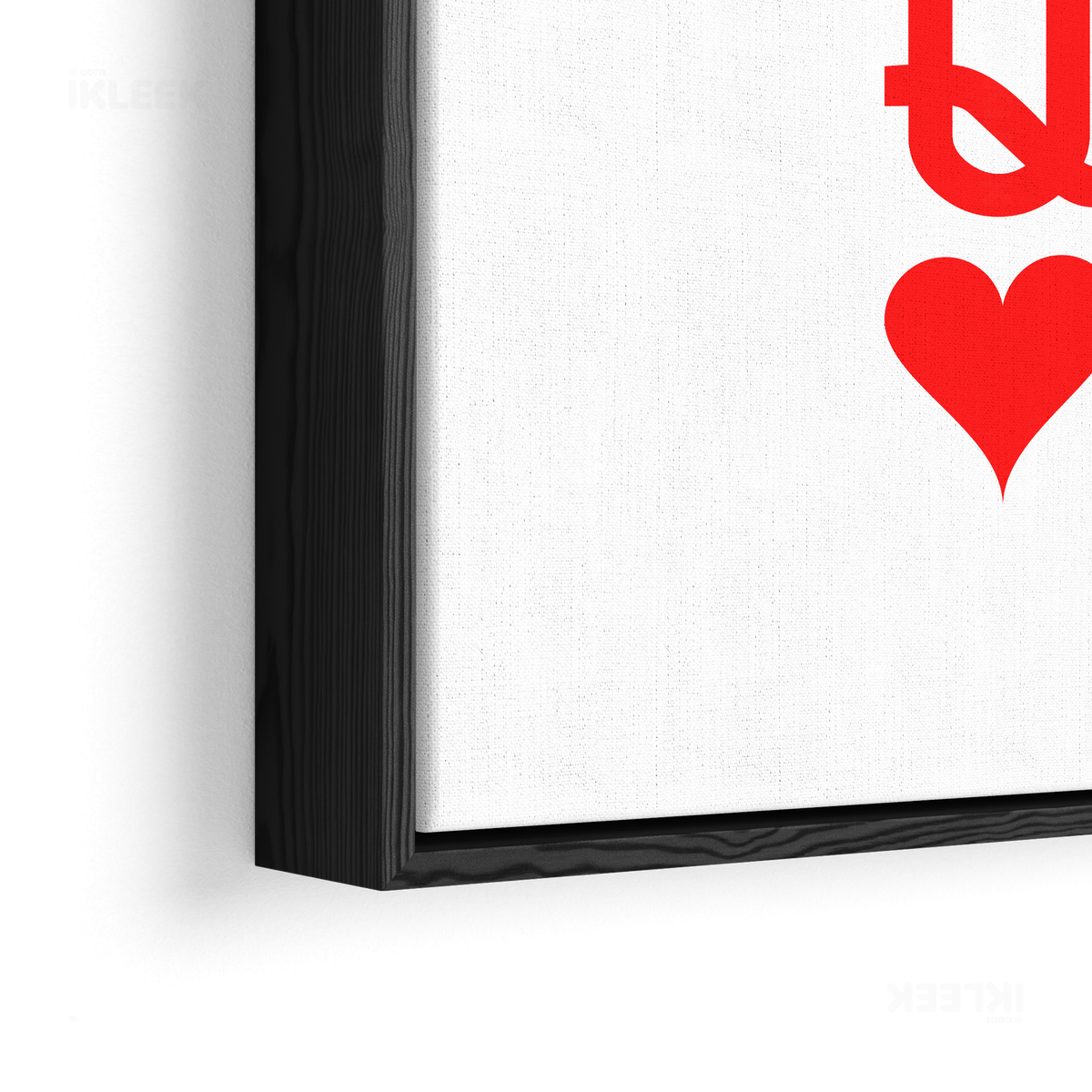 QueenOfHearts Framed Canvas 02 Black Wood