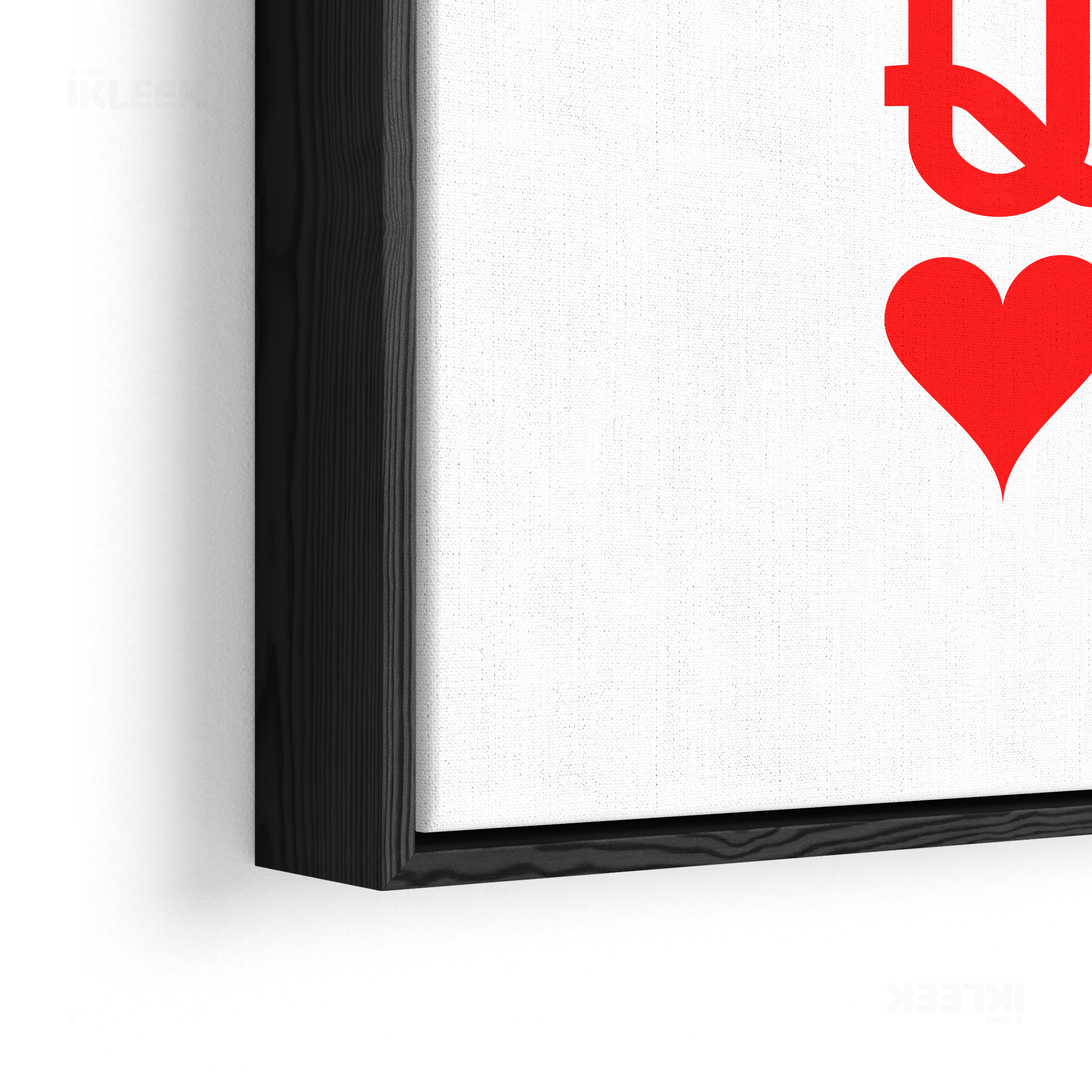QueenOfHearts Framed Canvas 02 Black Wood