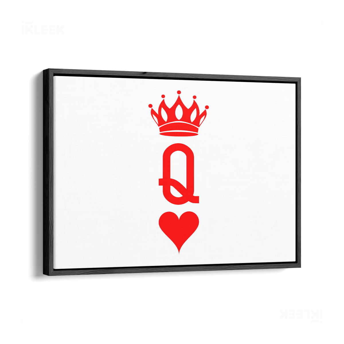QueenOfHearts Framed Canvas 03 Black Wood
