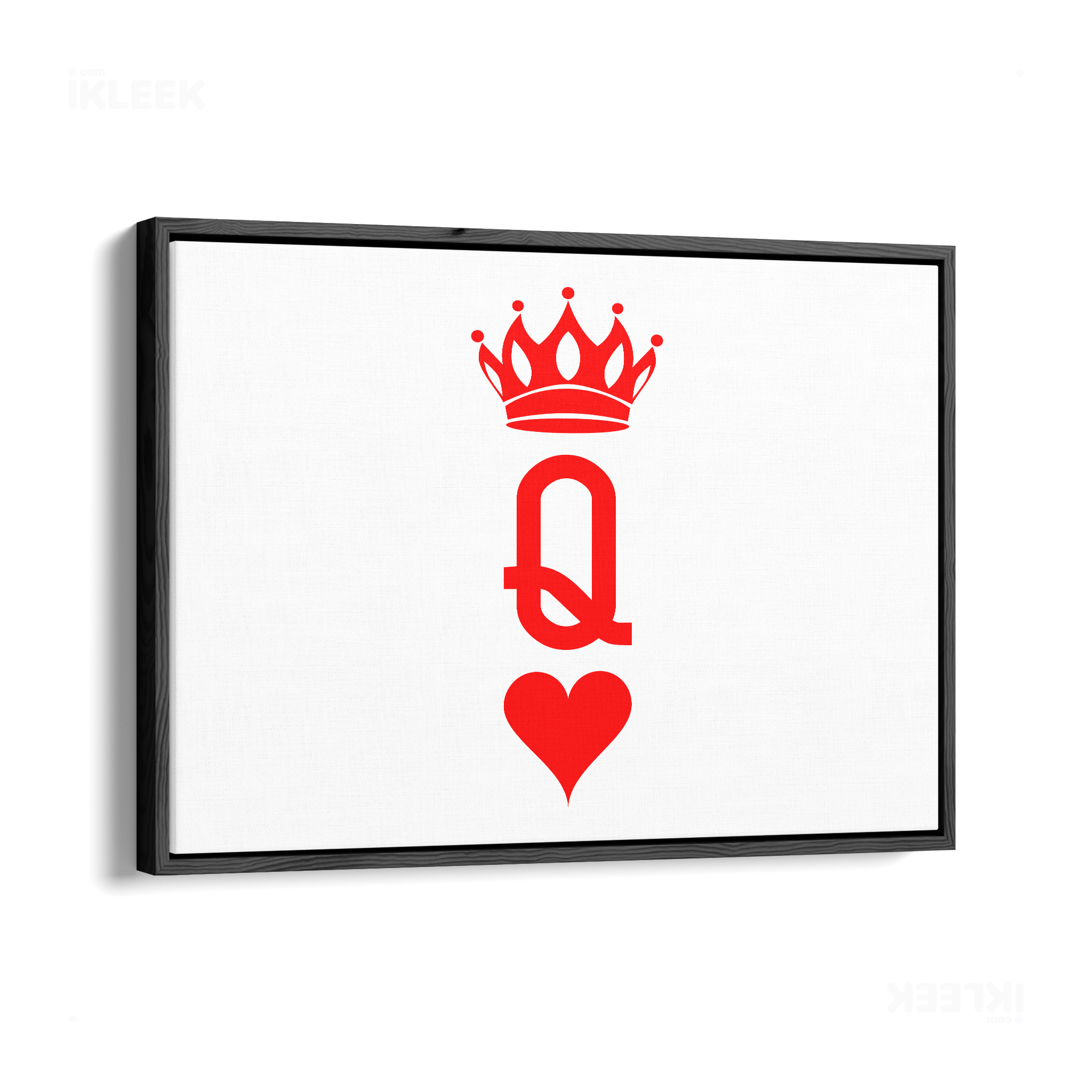 QueenOfHearts Framed Canvas 03 Black Wood