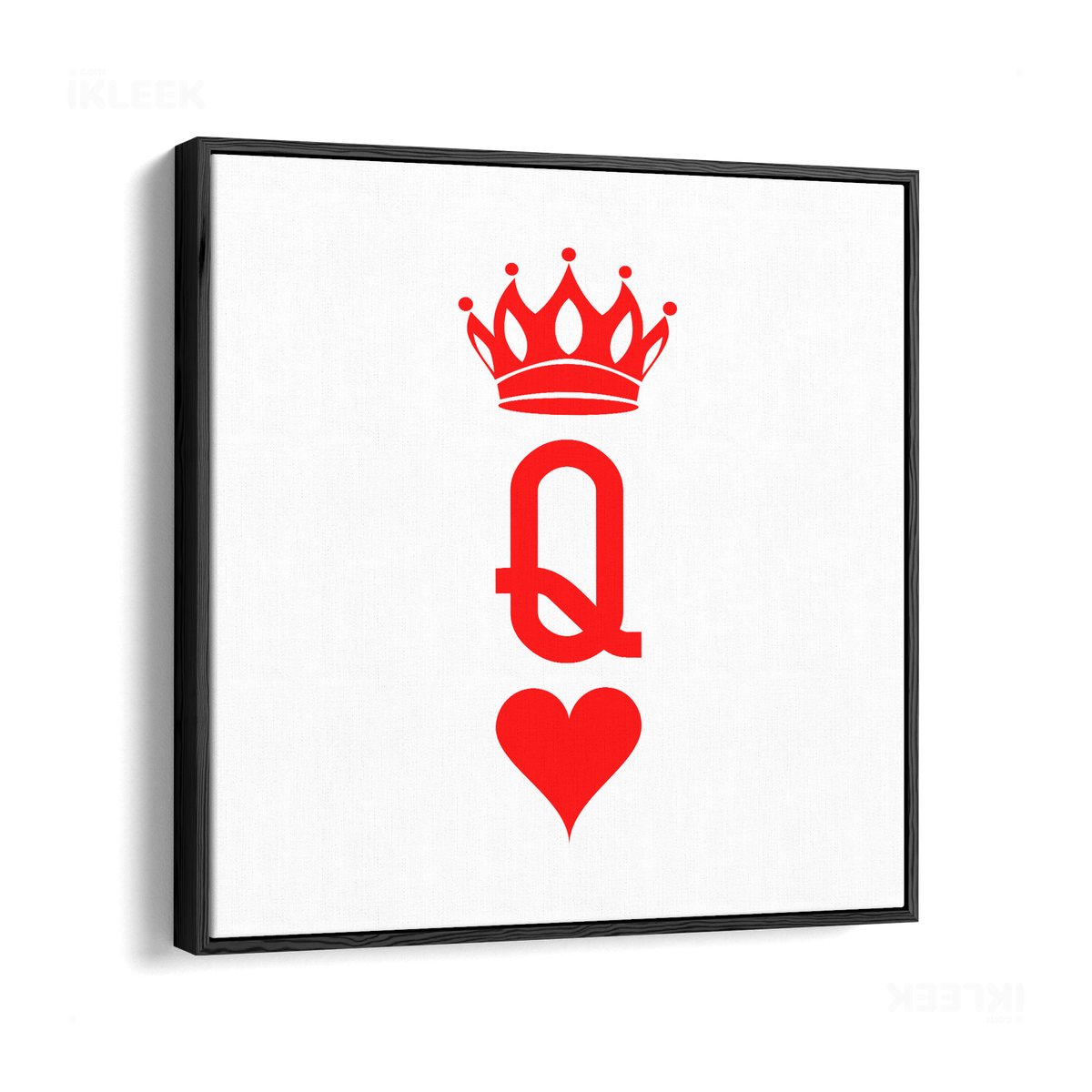QueenOfHearts Framed Canvas 04 Black Wood