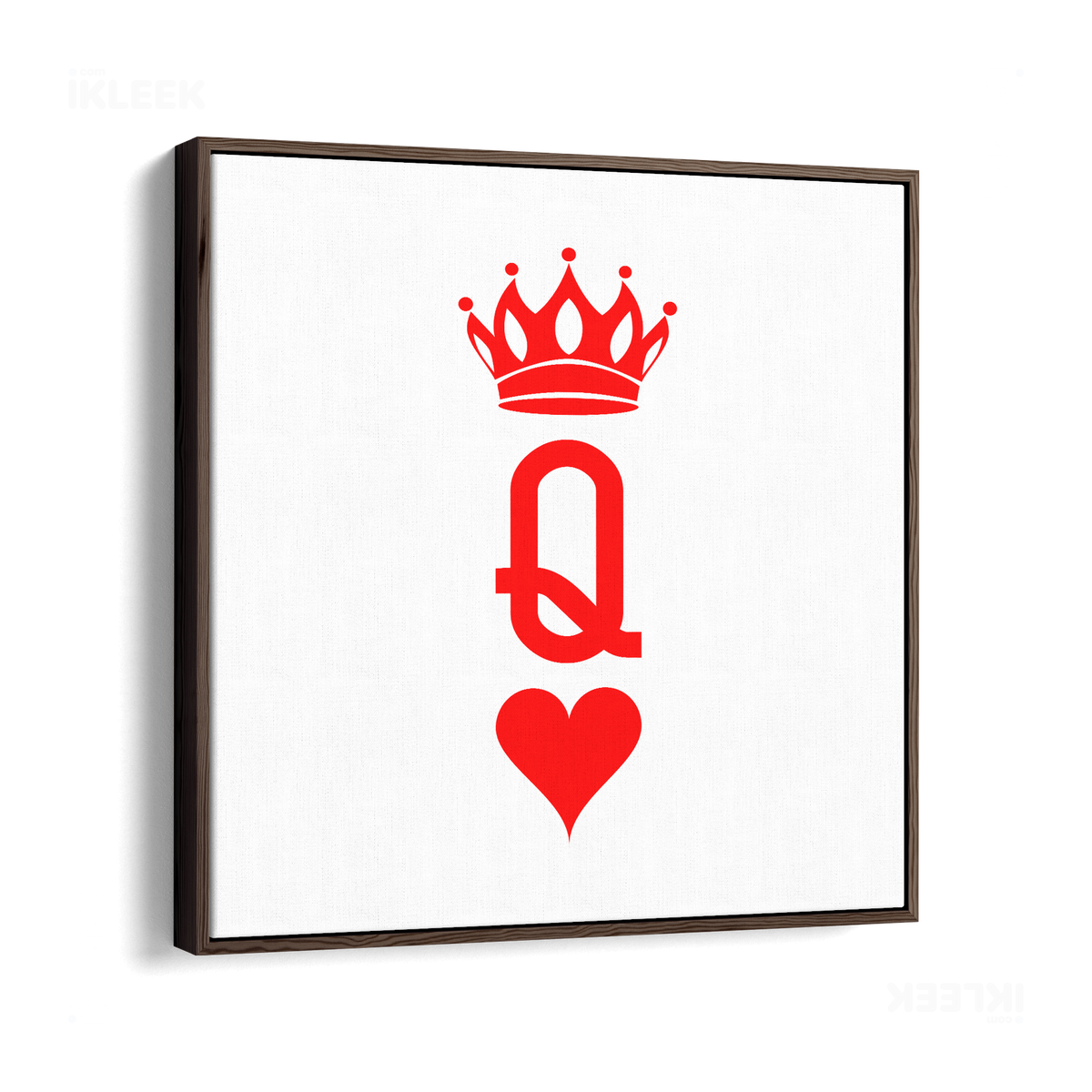 QueenOfHearts Framed Canvas 04 Dark Wood