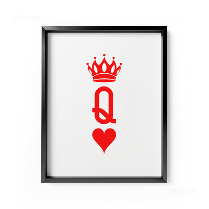 QueenOfHearts Framed Poster 01 Black Aluminum