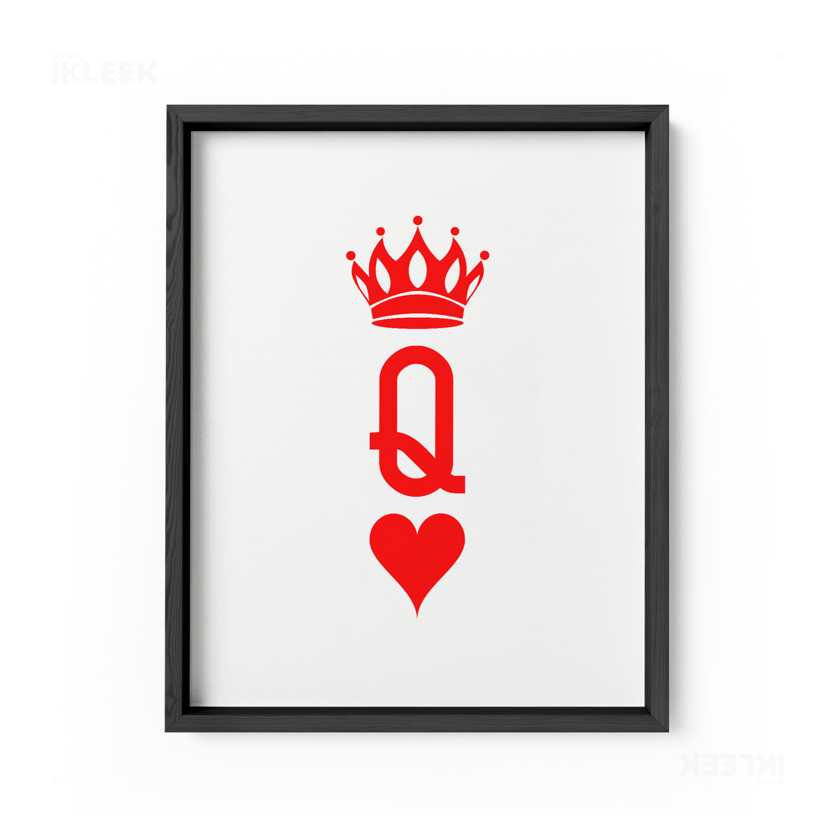 QueenOfHearts Framed Poster 01 Black Wood
