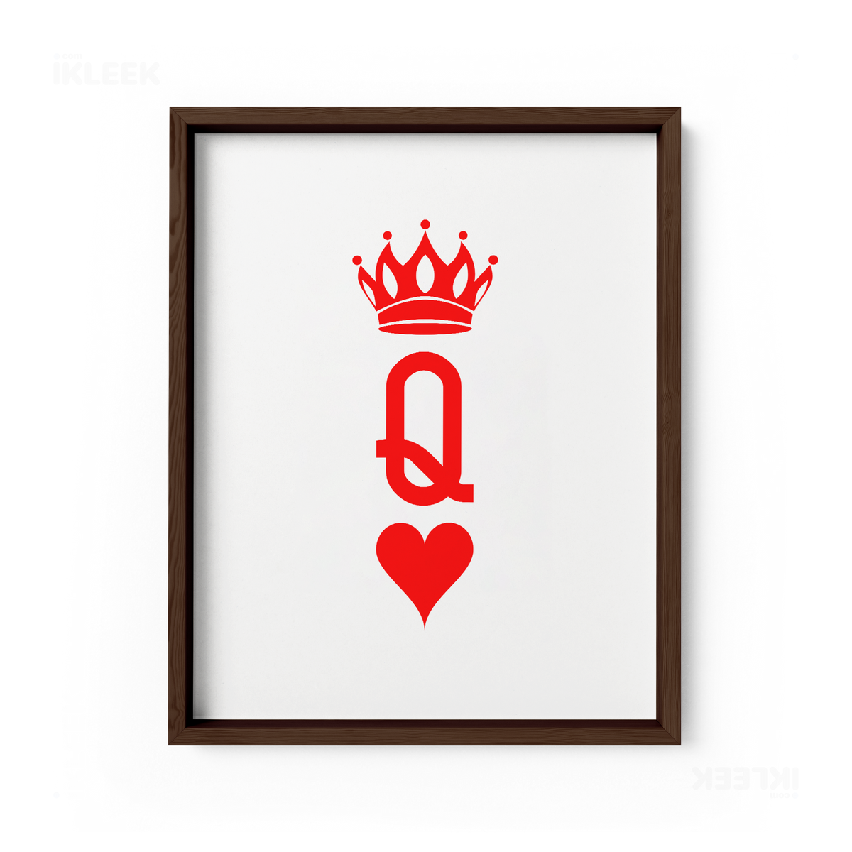QueenOfHearts Framed Poster 01 Dark Wood