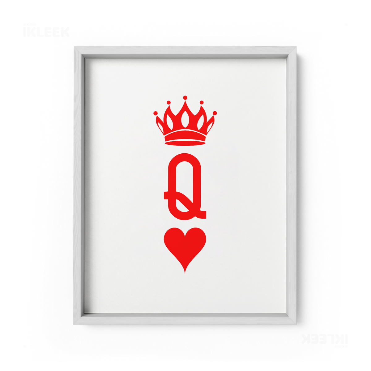 QueenOfHearts Framed Poster 01 White Wood