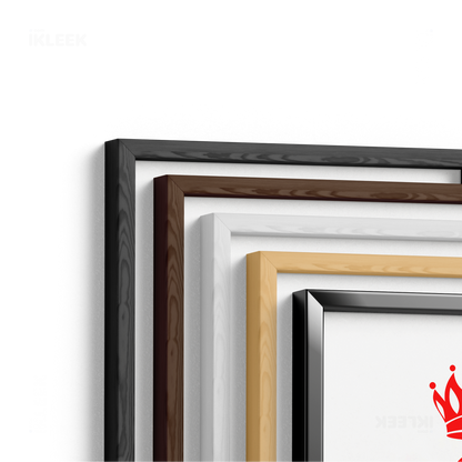 QueenOfHearts Framed Poster 02 Natural Wood