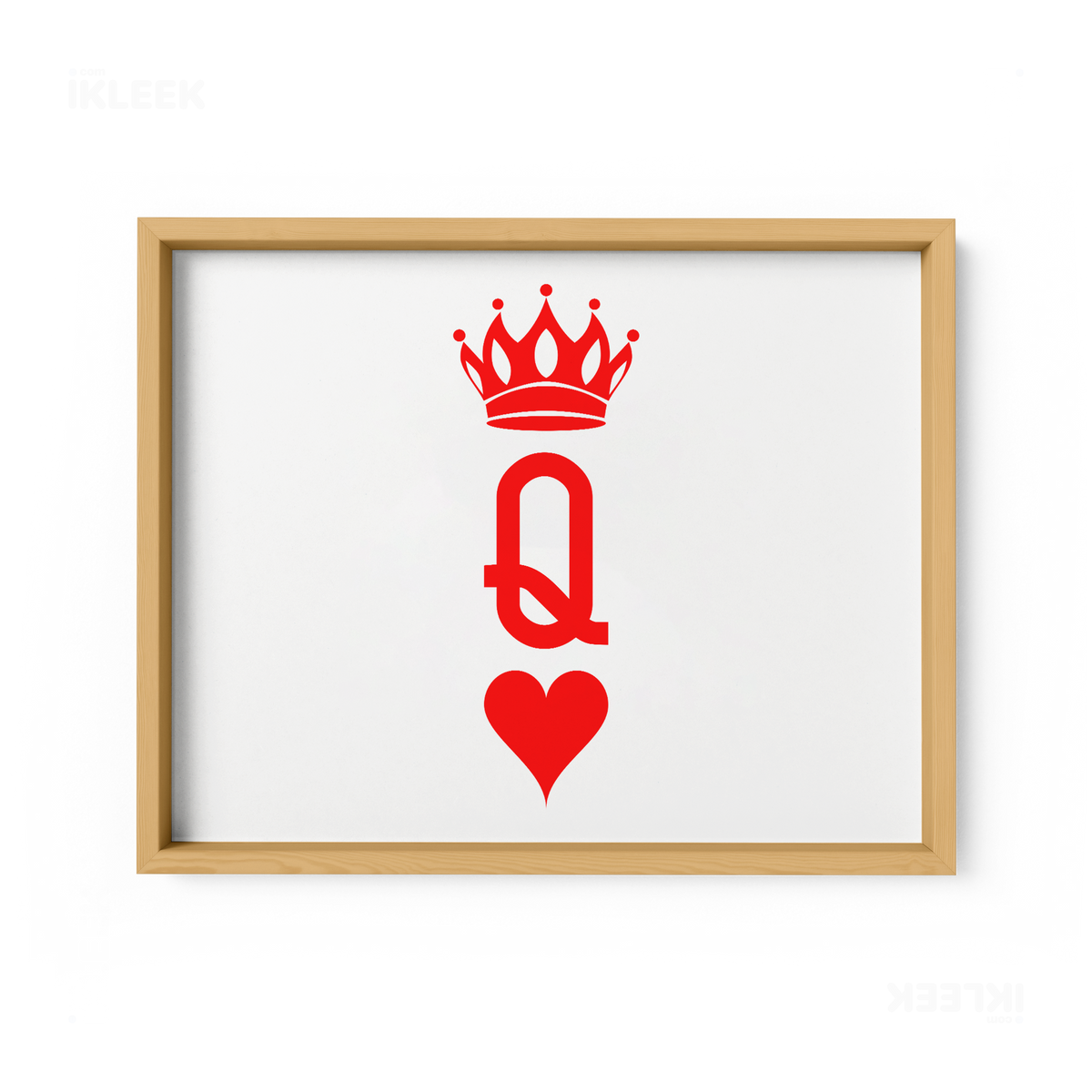 QueenOfHearts Framed Poster 03 Natural Wood