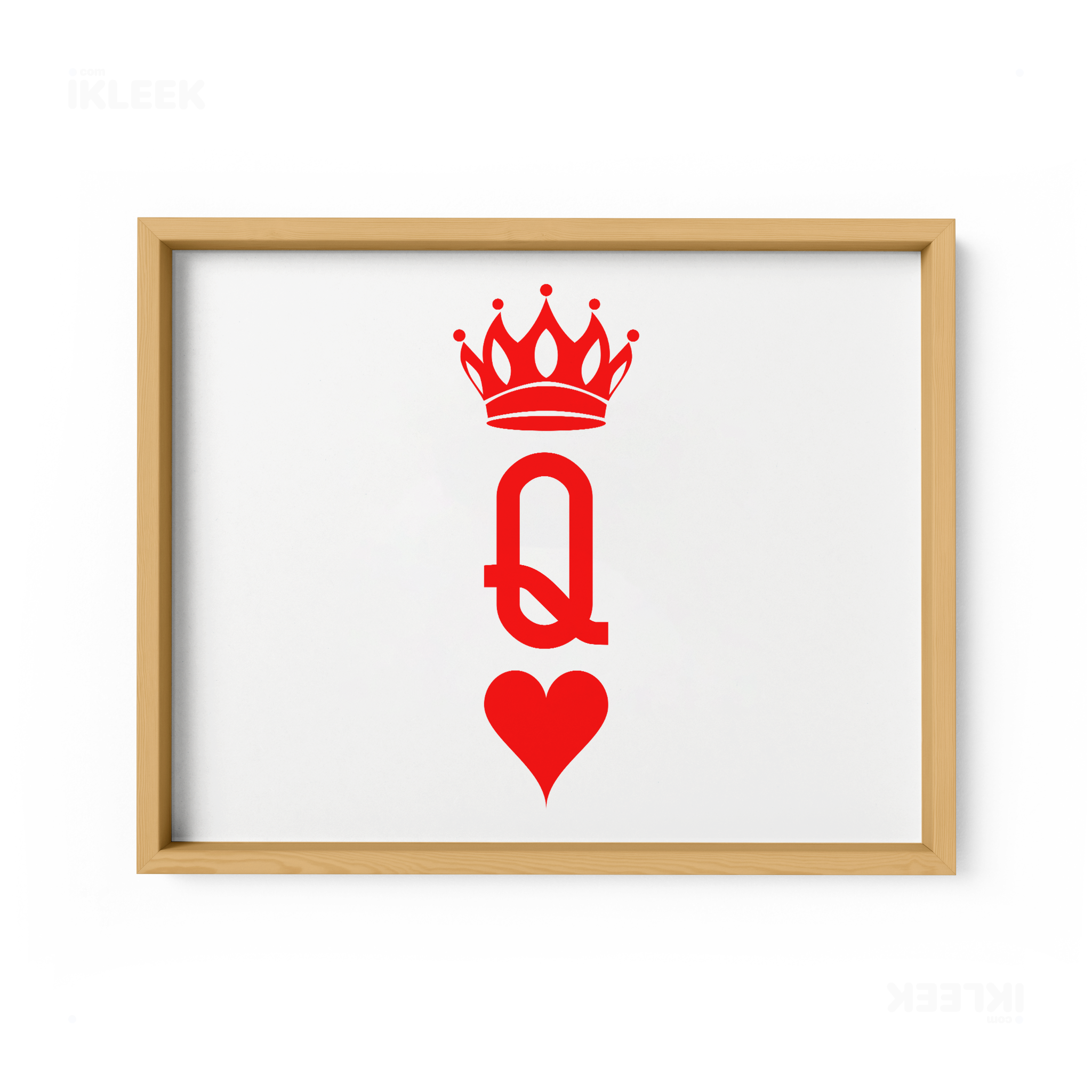 QueenOfHearts Framed Poster 03 Natural Wood