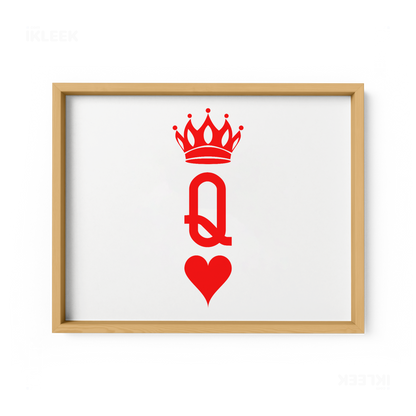 QueenOfHearts Framed Poster 03 Natural Wood