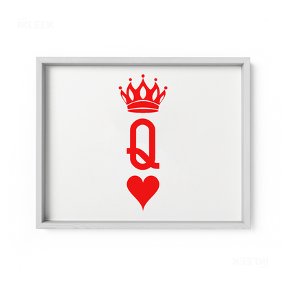 QueenOfHearts Framed Poster 03 White Wood
