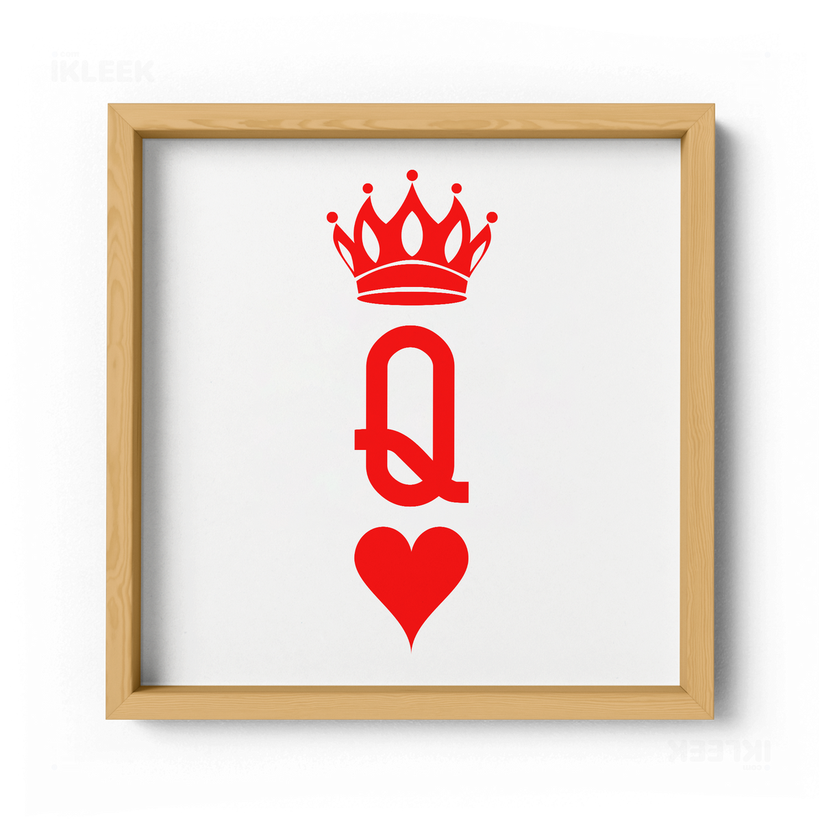 QueenOfHearts Framed Poster 04 Natural Wood