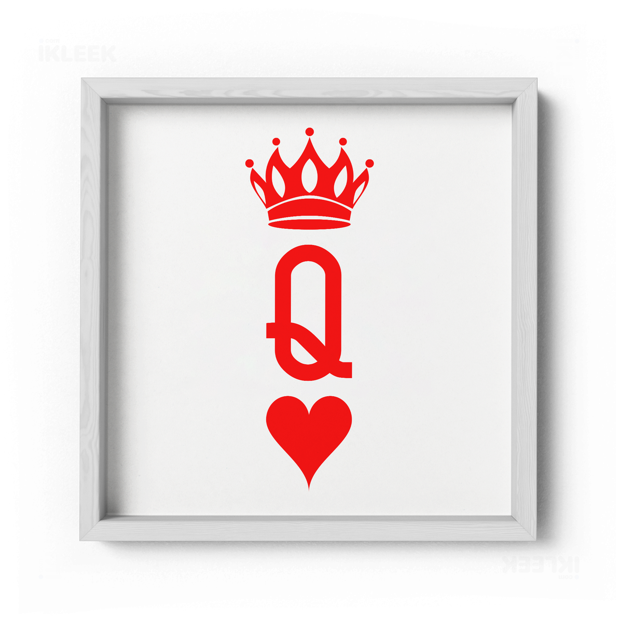 QueenOfHearts Framed Poster 04 White Wood