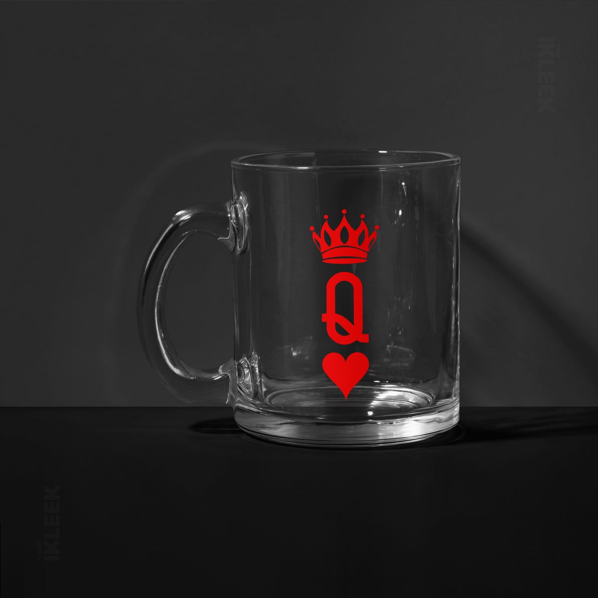 QueenOfHearts Glass Mug 01