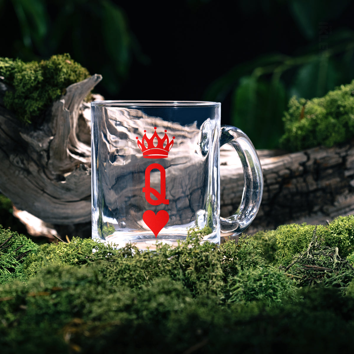QueenOfHearts Glass Mug 05