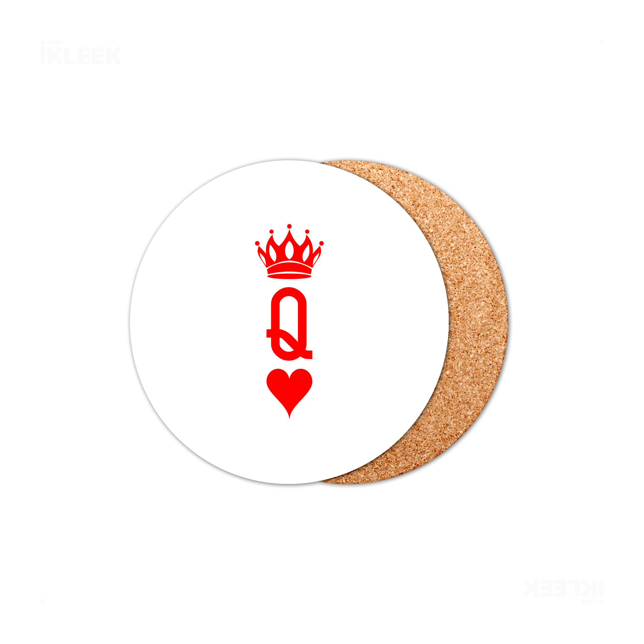 QueenOfHearts High Gloss Coaster 01 Round