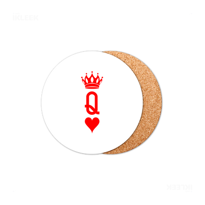 QueenOfHearts High Gloss Coaster 01 Round