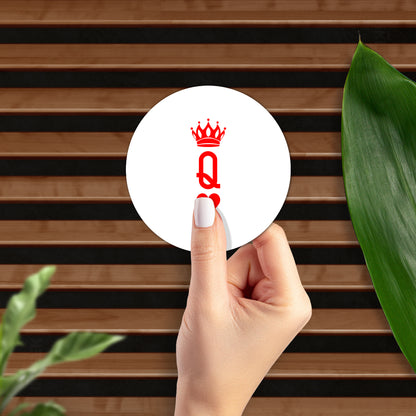 QueenOfHearts High Gloss Coaster 02 Round