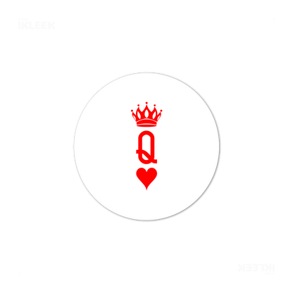 QueenOfHearts High Gloss Coaster 03 Round