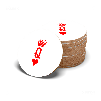 QueenOfHearts High Gloss Coaster 06 Round