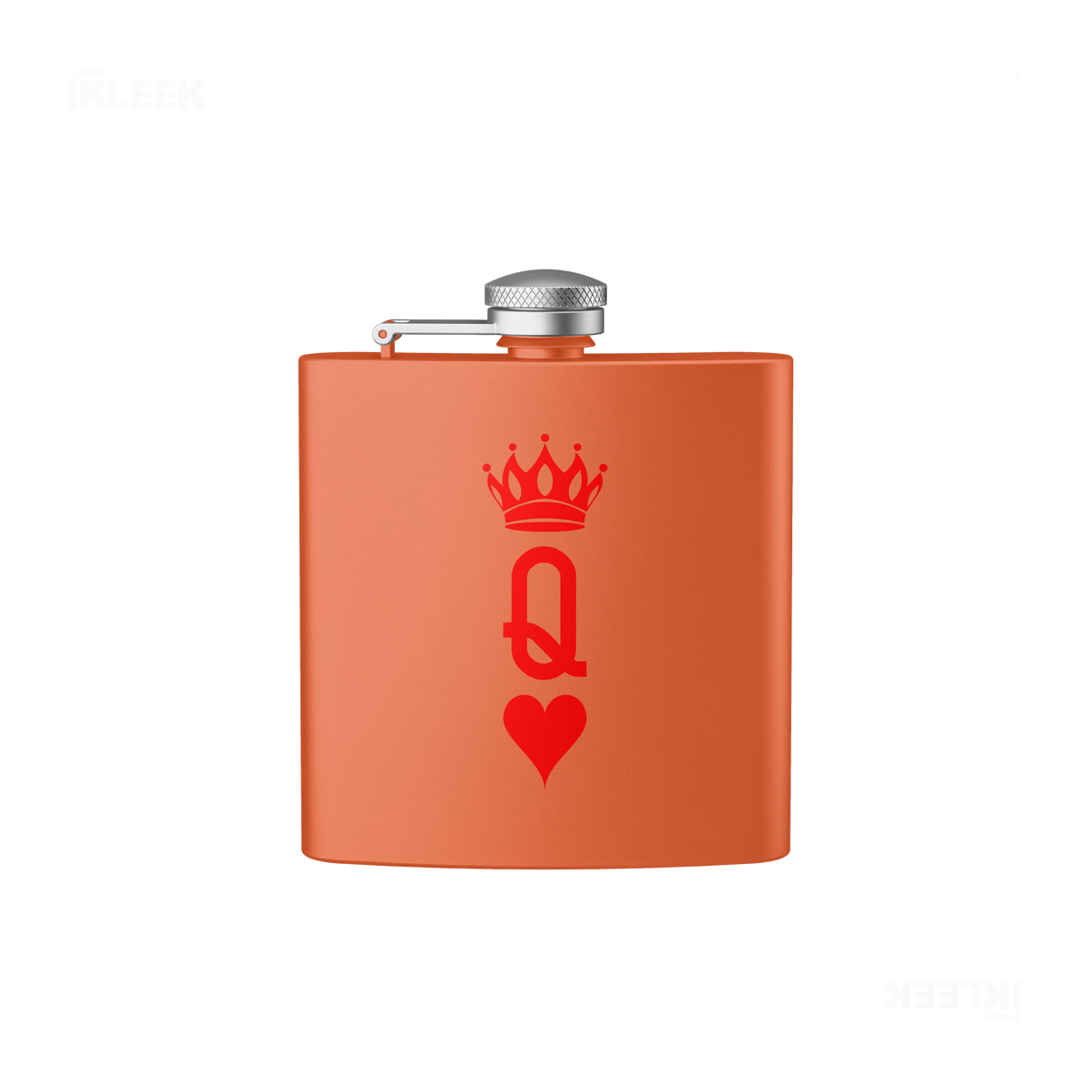 QueenOfHearts Hip Flasks 01 Orange