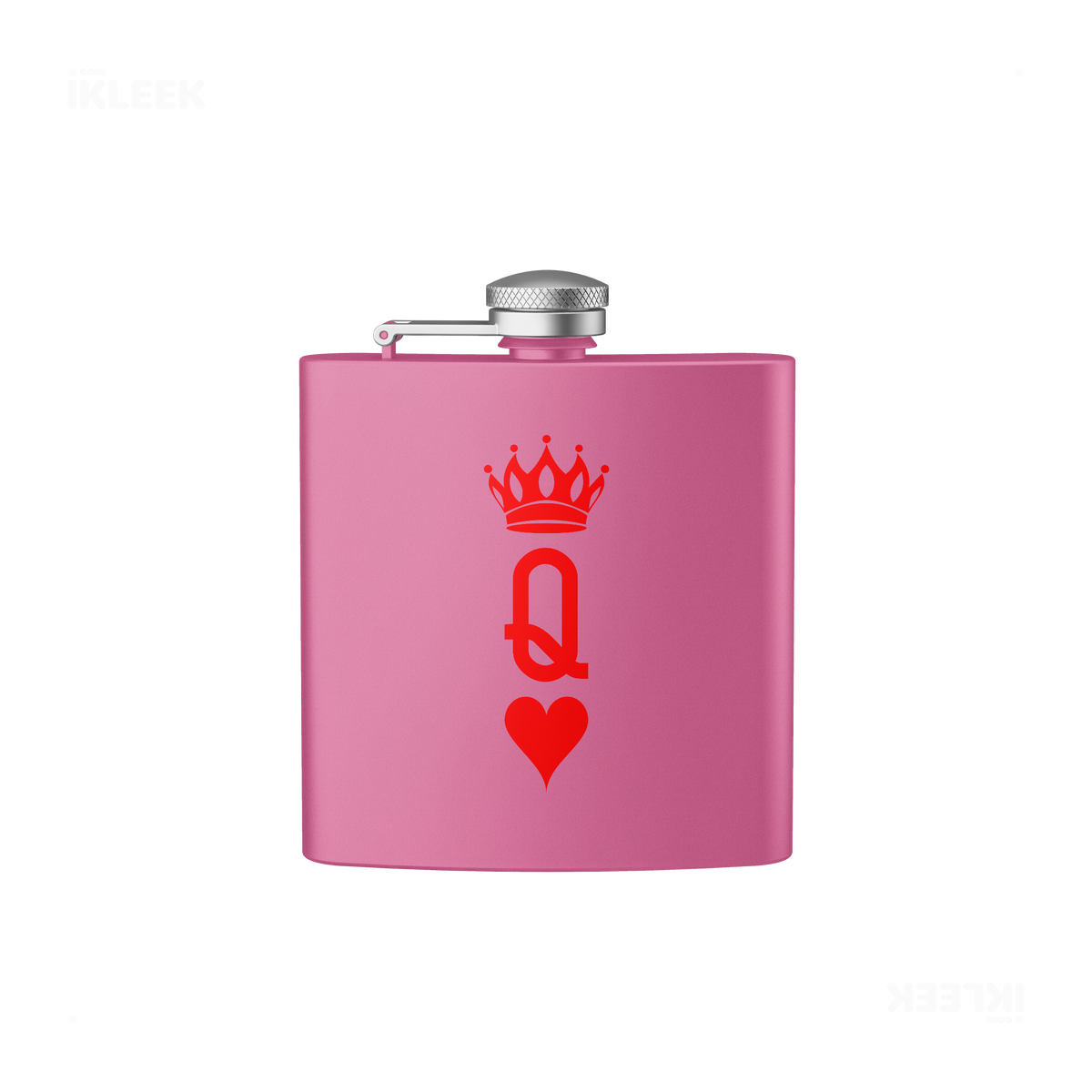 QueenOfHearts Hip Flasks 01 Pink