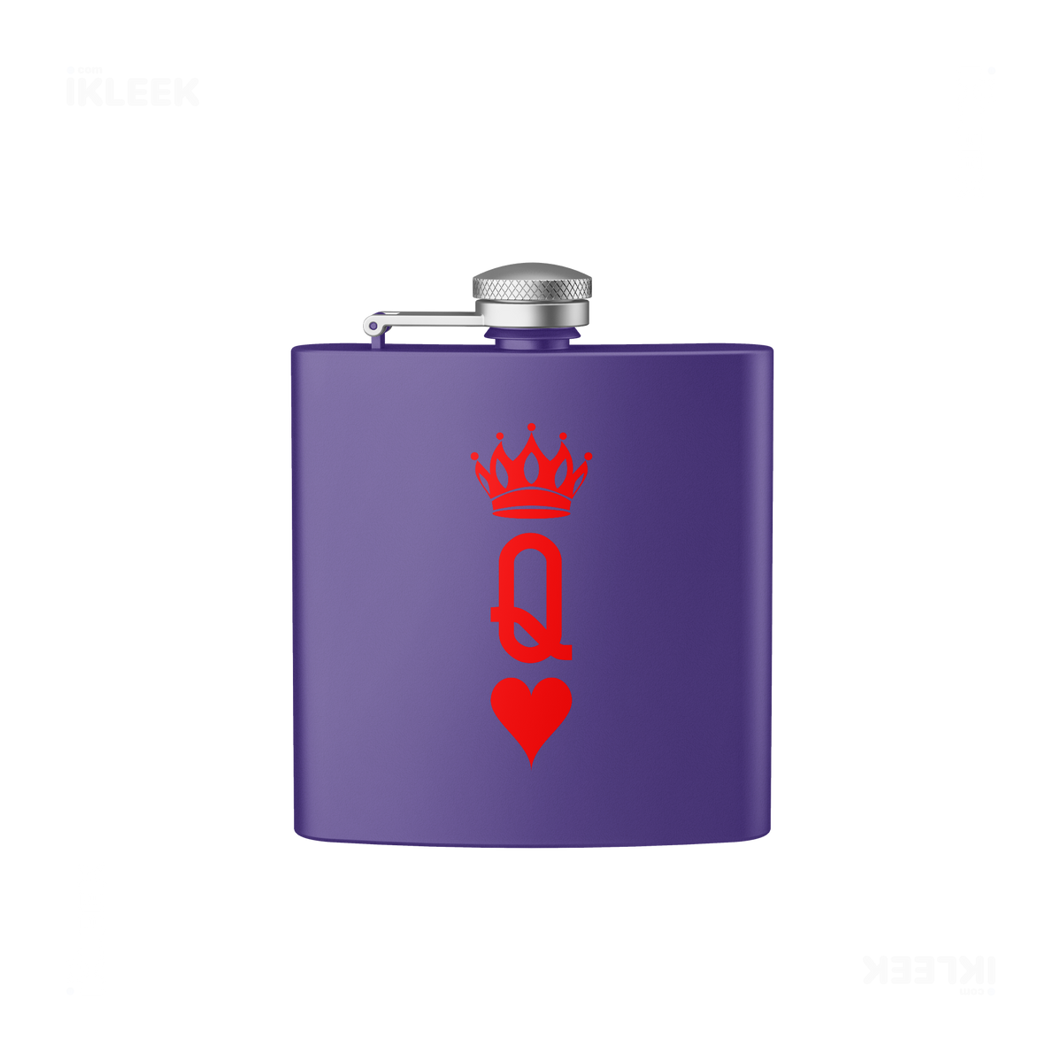 QueenOfHearts Hip Flasks 01 Purple