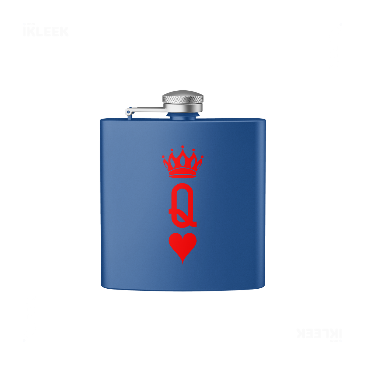 QueenOfHearts Hip Flasks 01 Royal Blue