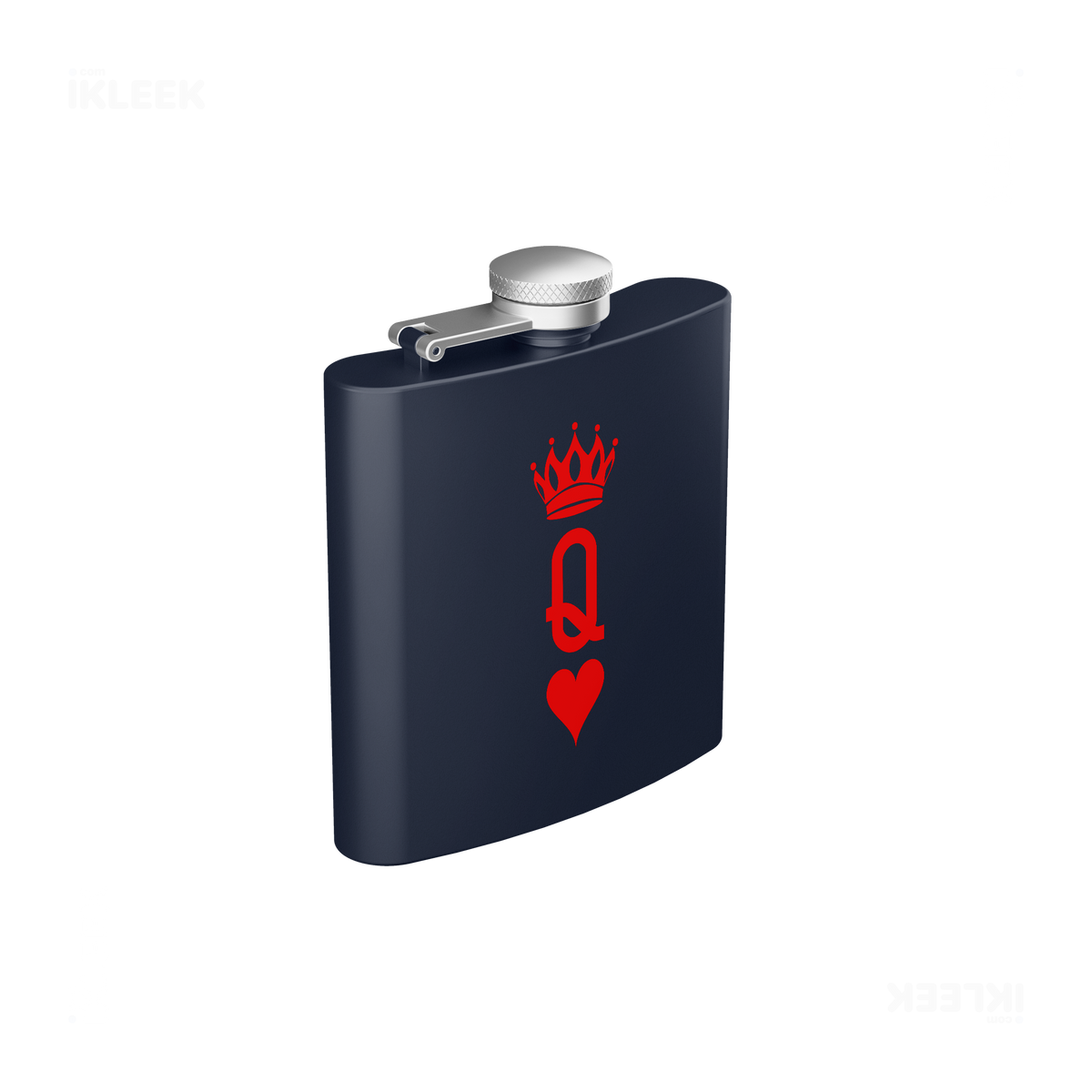 QueenOfHearts Hip Flasks 03 Navy