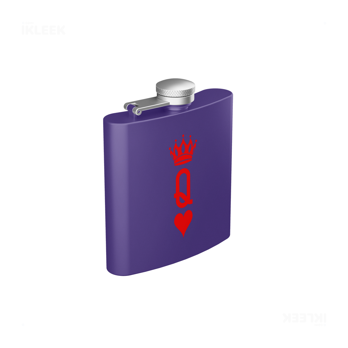 QueenOfHearts Hip Flasks 03 Purple