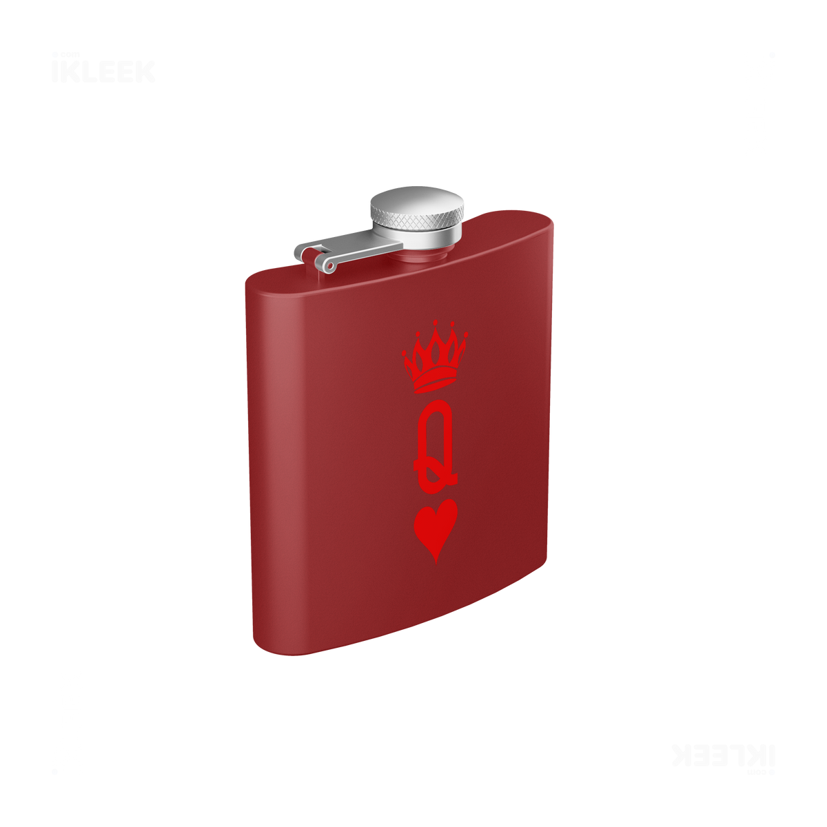 QueenOfHearts Hip Flasks 03 Red