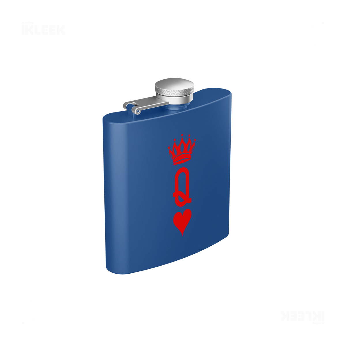 QueenOfHearts Hip Flasks 03 Royal Blue