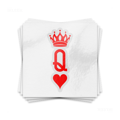 QueenOfHearts Kiss Cut Sticker 01 Clear