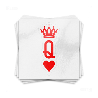 QueenOfHearts Kiss Cut Sticker 01 White