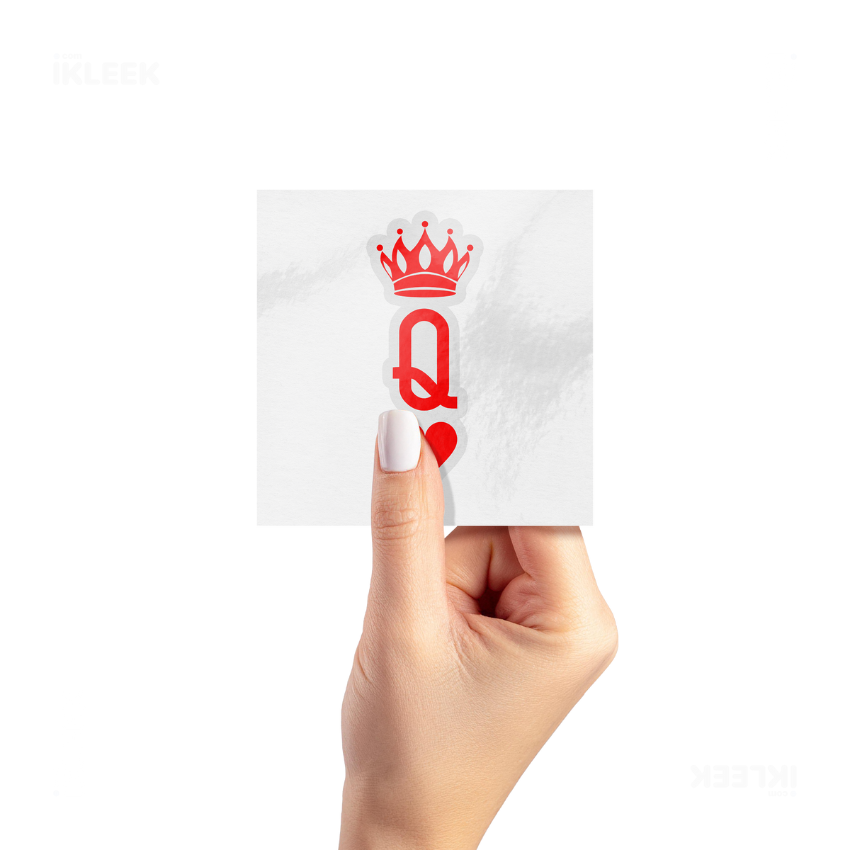 QueenOfHearts Kiss Cut Sticker 02 Clear