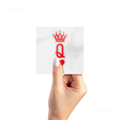 QueenOfHearts Kiss Cut Sticker 02 Clear