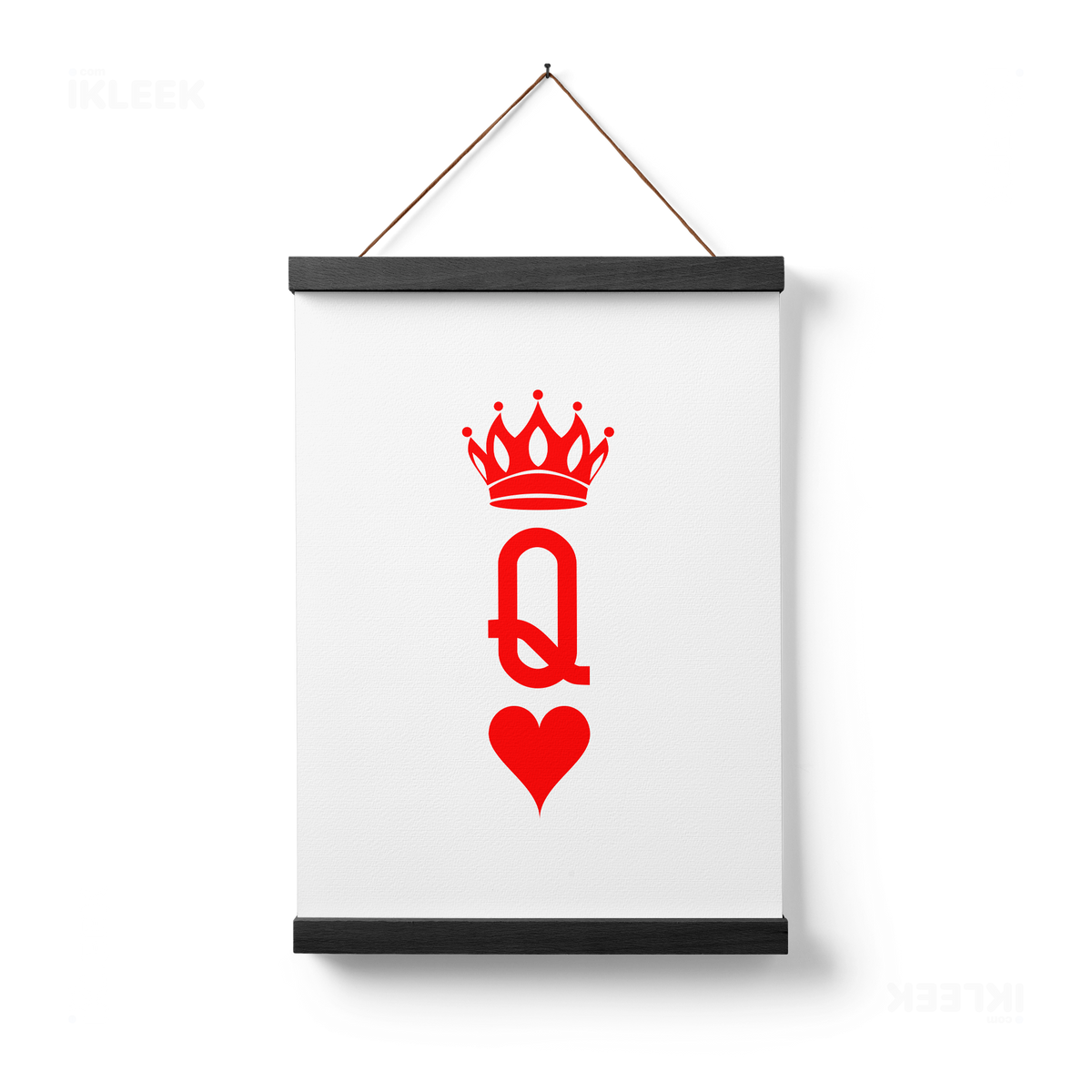 QueenOfHearts Magnetic Hanger Poster 01 Black Wood