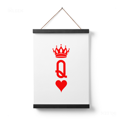 QueenOfHearts Magnetic Hanger Poster 01 Black Wood